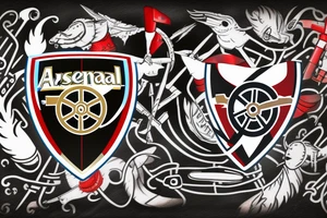 Arsenal London logo cannon tattoo idea