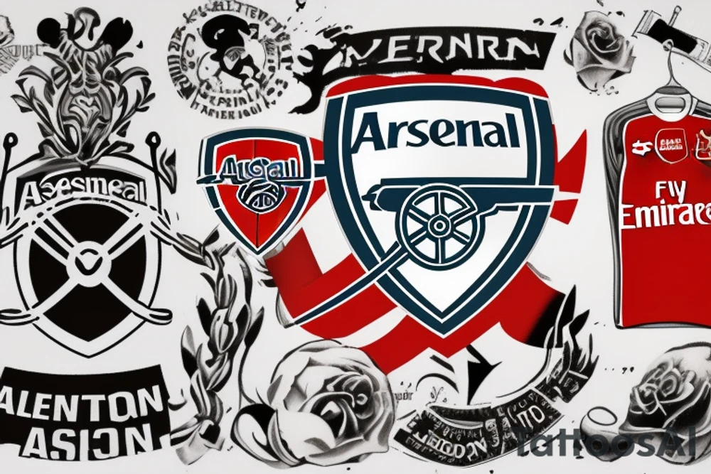 Arsenal London logo cannon tattoo idea