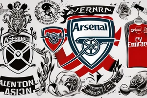 Arsenal London logo cannon tattoo idea