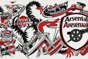 Arsenal London logo cannon tattoo idea