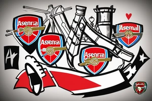 Arsenal London logo cannon tattoo idea