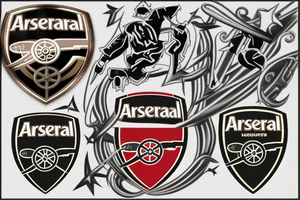 Arsenal London logo cannon tattoo idea