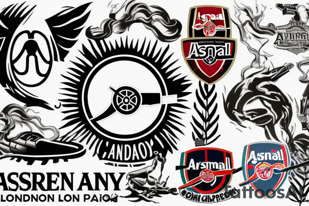 Arsenal London logo cannon tattoo idea