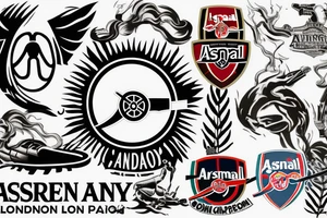 Arsenal London logo cannon tattoo idea