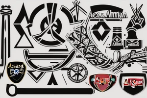 Arsenal London logo cannon tattoo idea