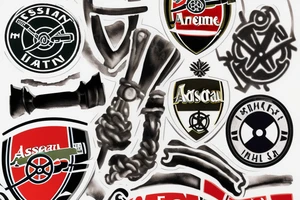 Arsenal London logo cannon tattoo idea