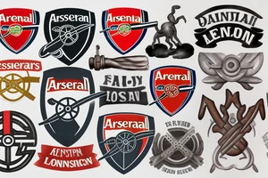 Arsenal London logo cannon tattoo idea