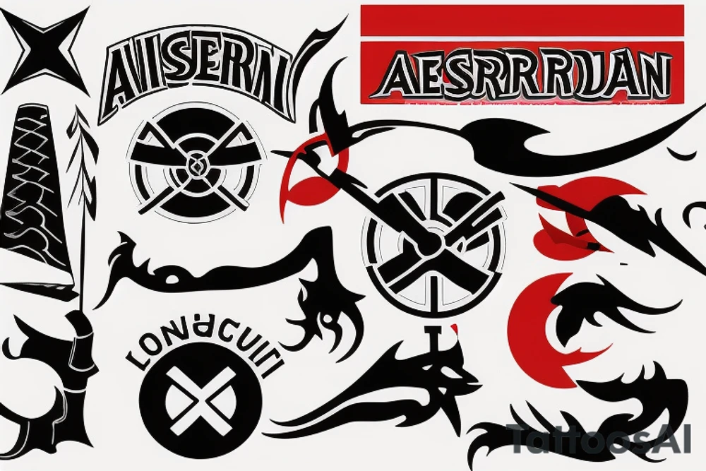 Arsenal London logo cannon tattoo idea