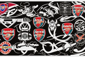 Arsenal London logo cannon tattoo idea