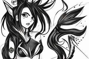 Ahri for League of legends tattoo idea