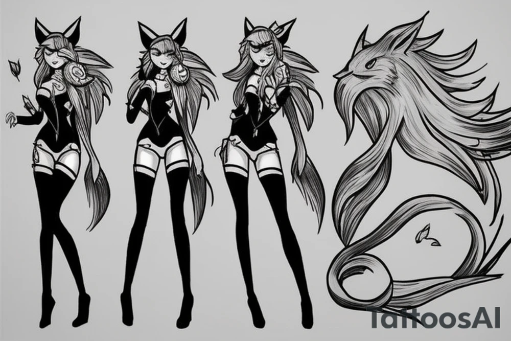 Ahri for League of legends tattoo idea