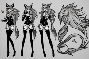 Ahri for League of legends tattoo idea