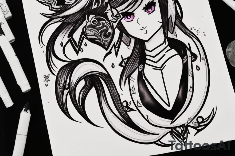 Ahri from League of legends tattoo idea