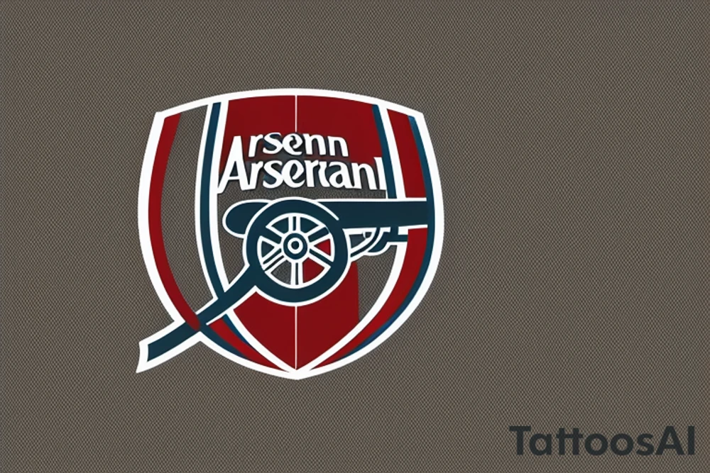 Arsenal London logo cannon tattoo idea