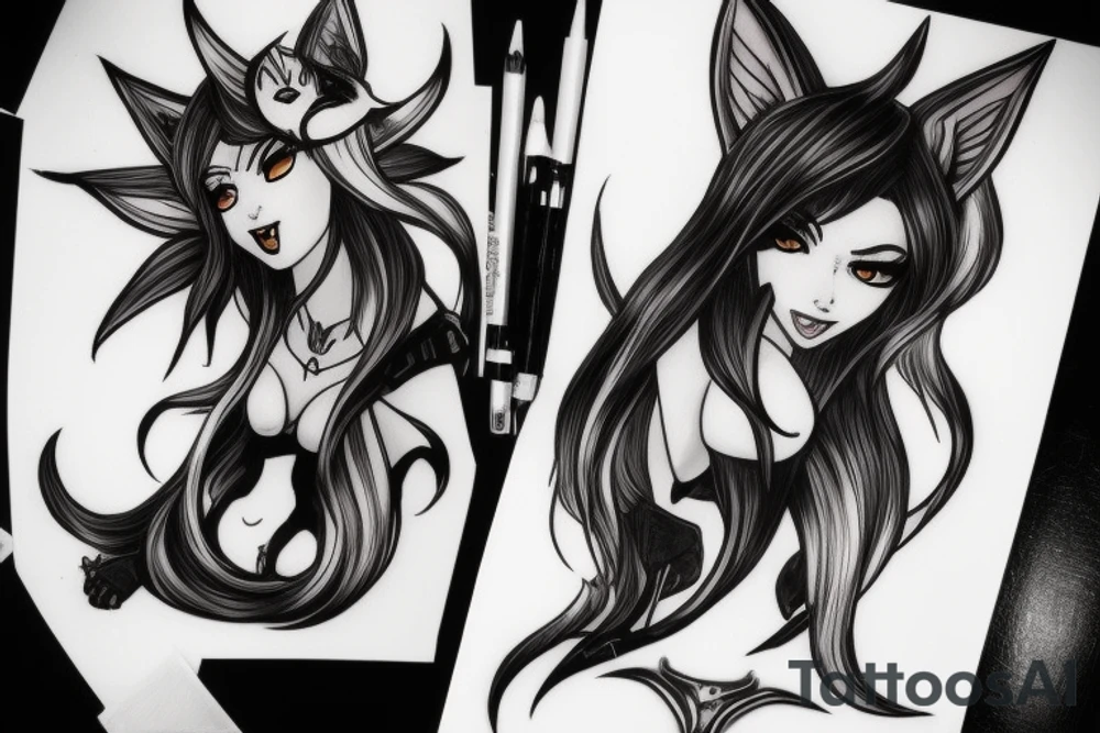 Ahri from League of legends tattoo idea