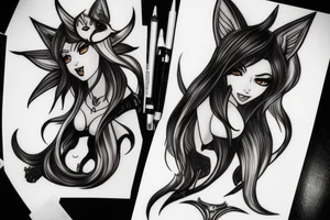 Ahri from League of legends tattoo idea