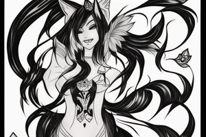 Ahri from League of legends tattoo idea