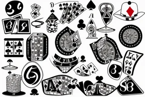 Casino, roulette,black ball eight
, signboard
 "Las Vegas" tattoo idea