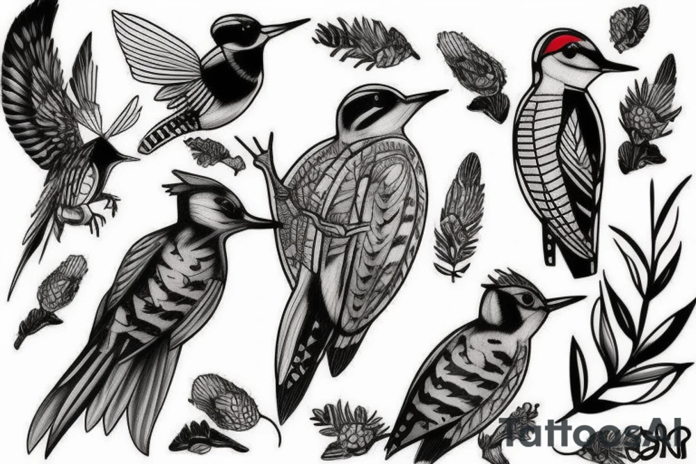 woodpecker tattoo idea