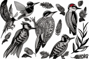 woodpecker tattoo idea