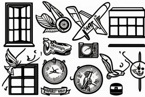 window plane tattoo idea