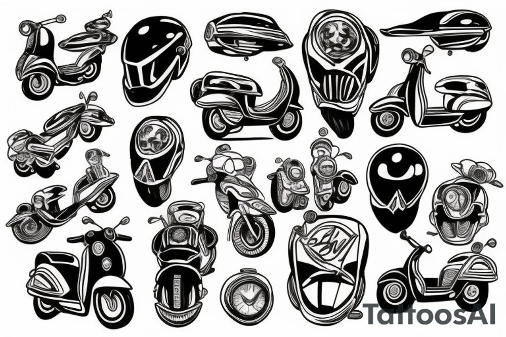 scooter tattoo idea