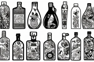 bottle tattoo idea