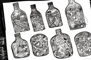 bottle tattoo idea
