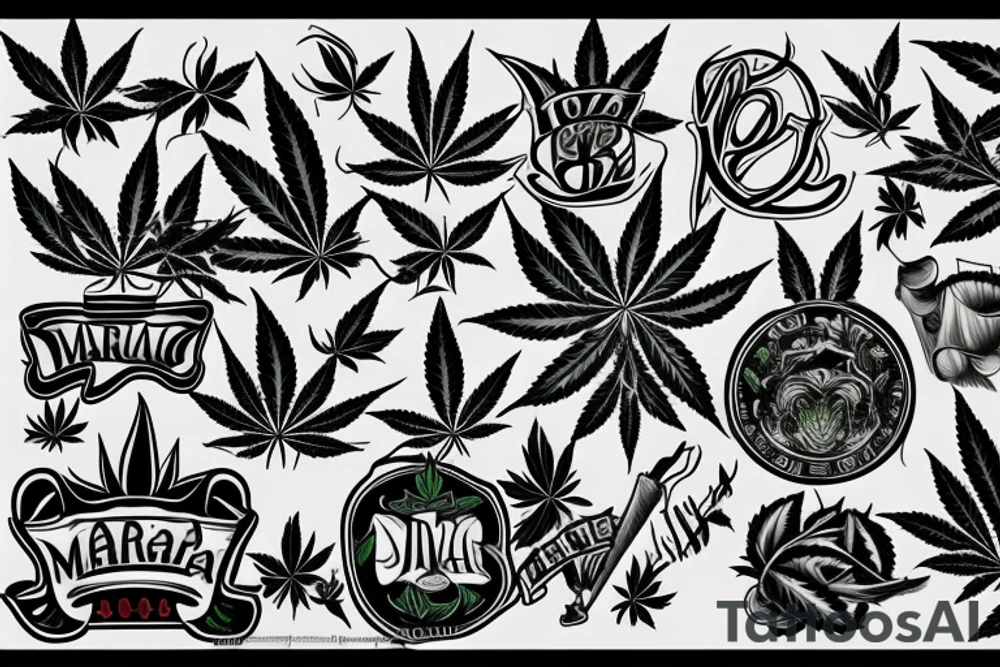 Marijuana tattoo idea