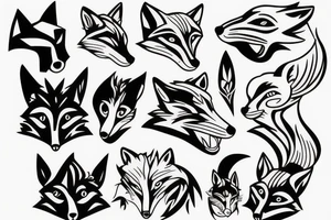 fox head tattoo idea