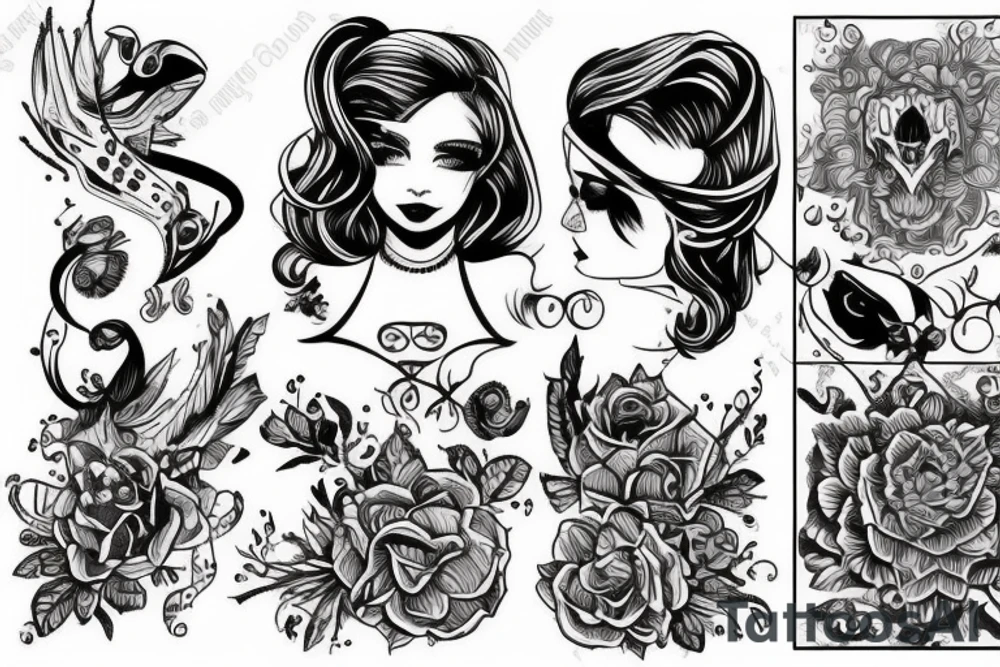 Мадара в стиле скетч tattoo idea