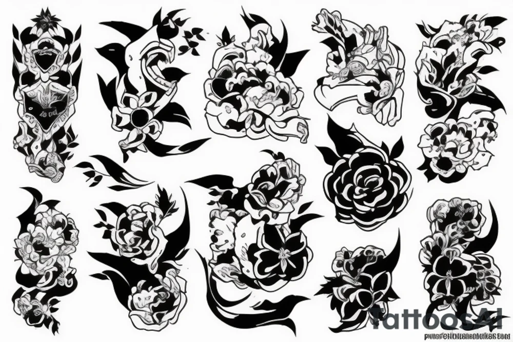 Самурай с Драконом tattoo idea