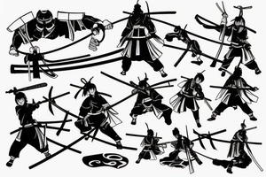 Anime samurai with a katana tattoo idea
