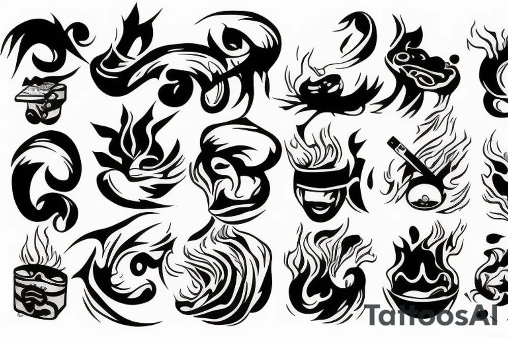 madara smokes blunt tattoo idea