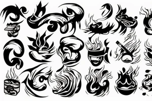 madara smokes blunt tattoo idea