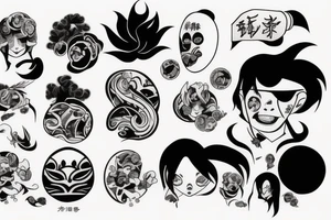 madara smokes blunt tattoo idea
