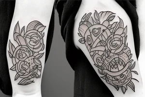 Shrek with blueberries tattoo idea