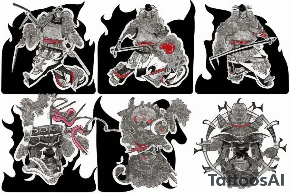 Japanese samurai tattoo idea