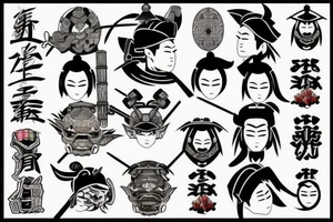 Japanese samurai tattoo idea