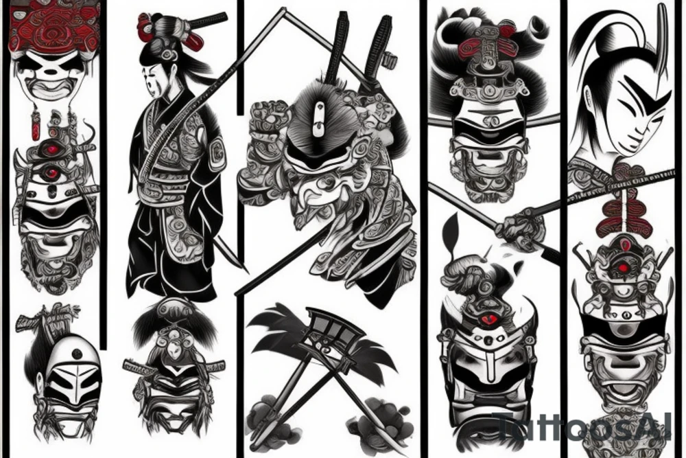 Japanese samurai tattoo idea