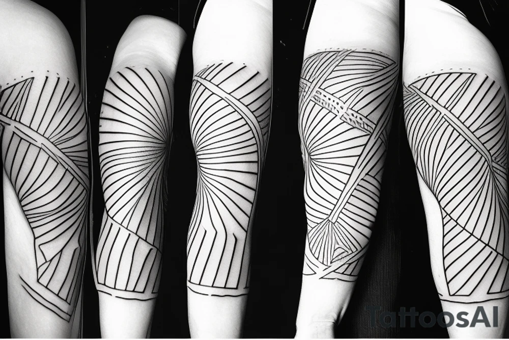 palm tree sleeve tattoo idea