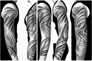 tropical sleeve tattoo idea