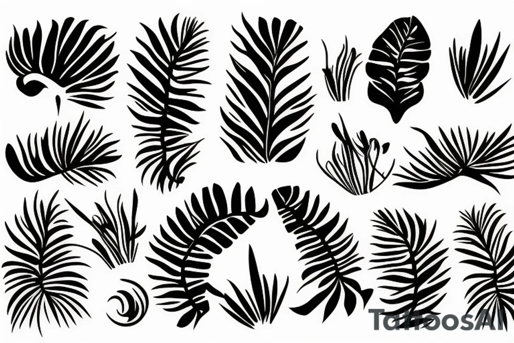 tropical sleeve tattoo idea