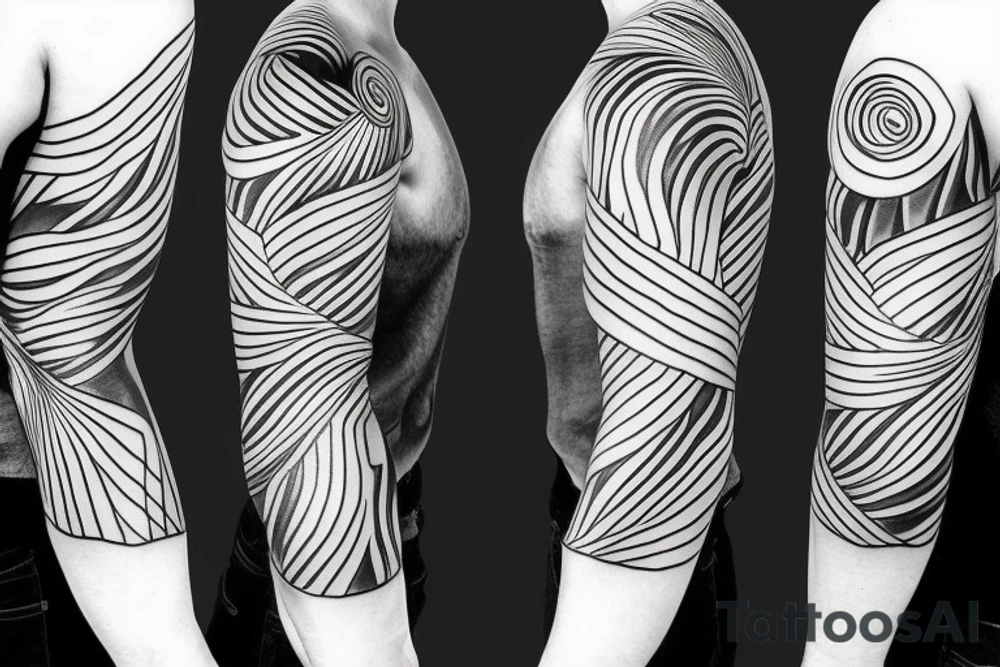tropical sleeve tattoo idea