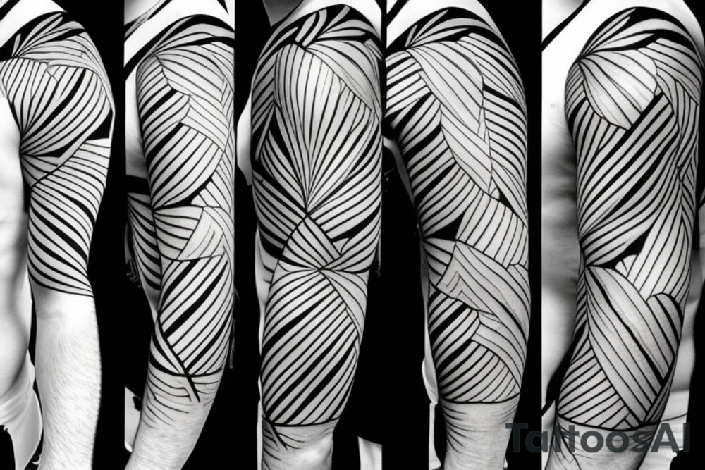 tropical sleeve tattoo idea