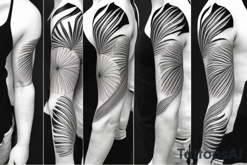 tropical sleeve tattoo idea