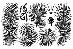 tropical sleeve tattoo idea
