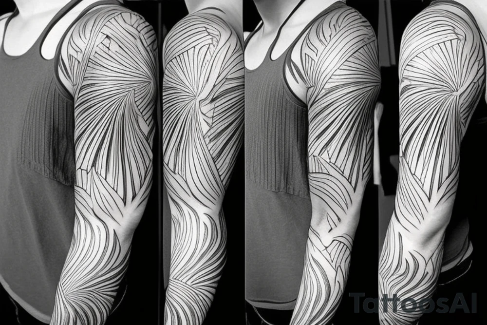 tropical sleeve tattoo idea