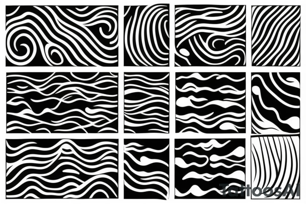 waves sleeve tattoo idea