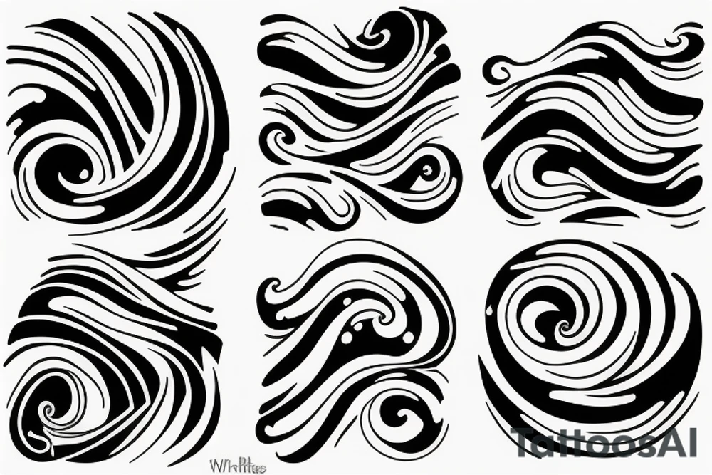 waves sleeve tattoo idea